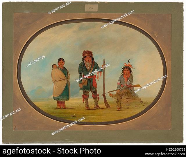 Three Micmac Indians, 1861/1869. Creator: George Catlin