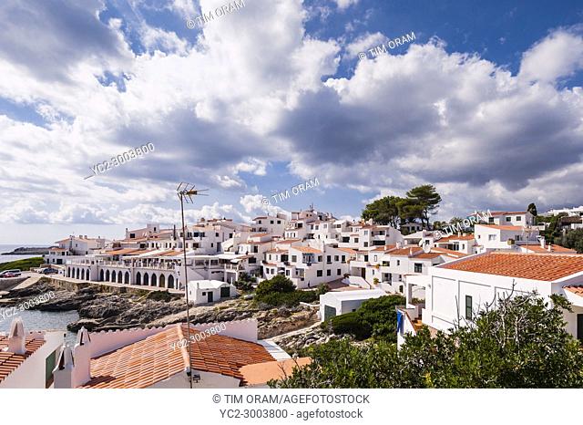 The small village of Biniancolla-Punta Prima , Menorca , Balearic Islands , Spain