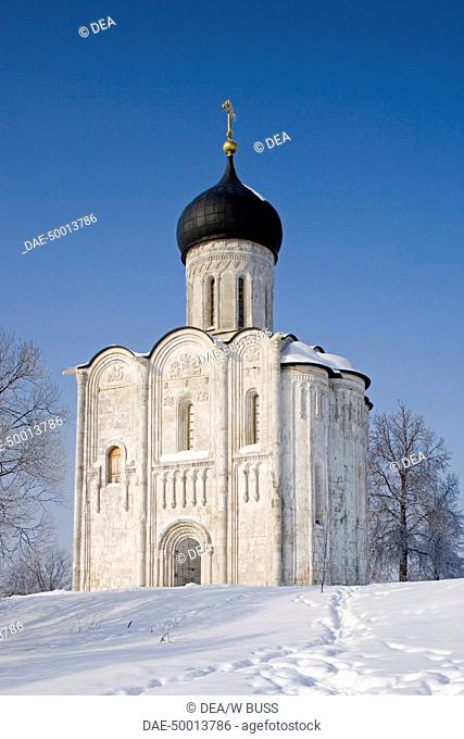 Russia - Golden Ring - Bogoliubov - Church of the Intercession on Nerli (1165). UNESCO World Heritage List, 1992
