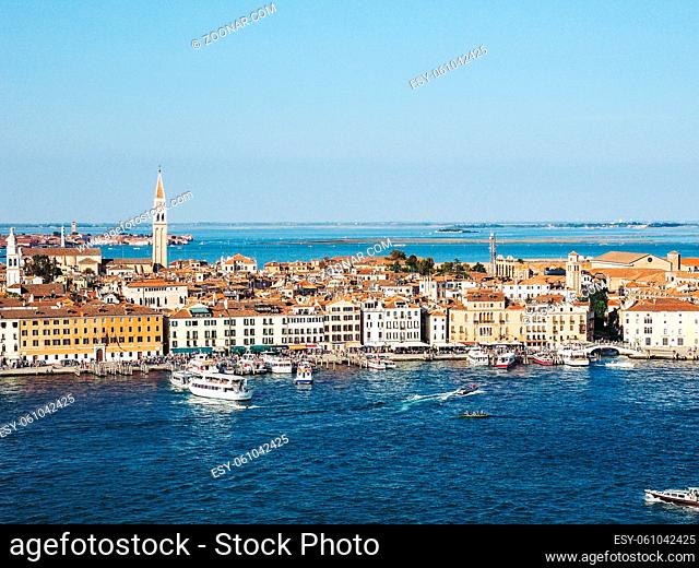 VENICE, ITALY - CIRCA SEPTEMBER 2016: Aerial view of the city of Venice