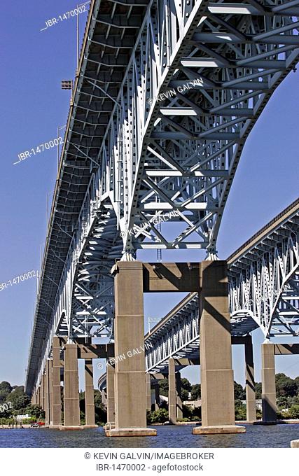 Interstate 95 bridge, New London, Connecticut, New England, USA