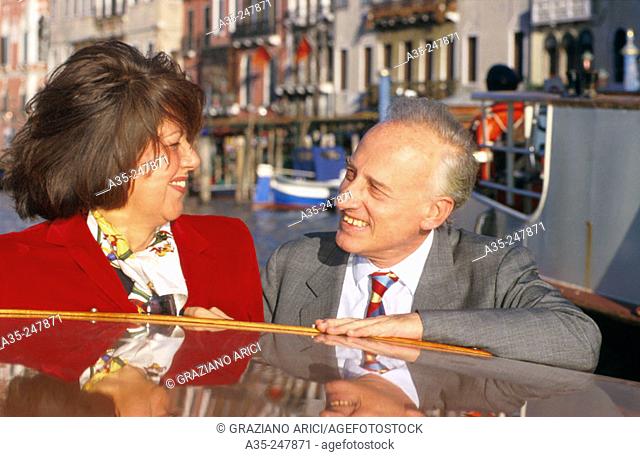 Italian pianist Maurizio Pollini with his wife