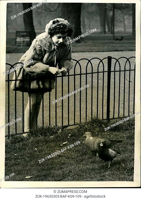 Mar. 03, 1963 - Italy's Latest Child Prodigy In London Feeds the Bird; Grannelia De Marco, the eight year old Italian Prodigy conductor