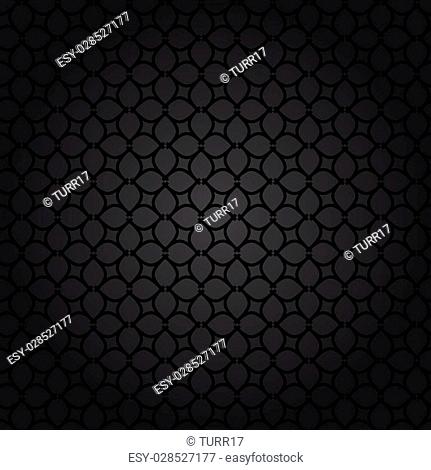 Seamless vector dark ornament. Modern geometric pattern with repeating elements