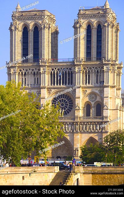 France, Paris, Cathédrale Notre-Dame,
