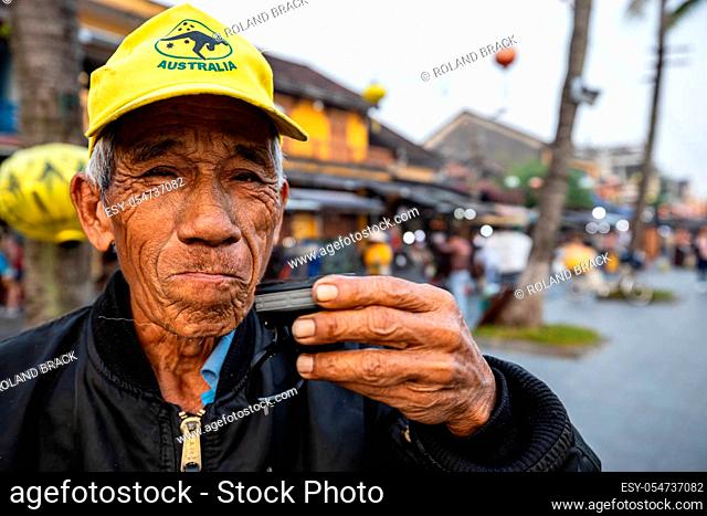 elderly man with a smile from vietnam