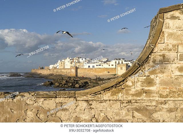 fortress Scala du Port and the medina in Essaouira, Kingdom of Morocco, Africa
