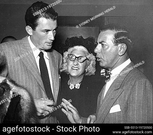 Cantos Party G. Peck with Eddie Cantor wife Ida. September 01, 1947
