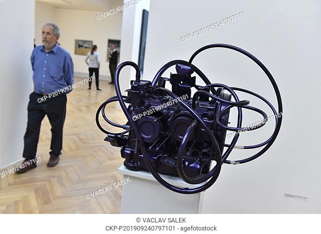 The Head of Medusa (1980), piece by Czech artist Theodor Pistek, is seen during his exhibition named ANGELUS, in Brno, Czech Republic, on September 24, 2019