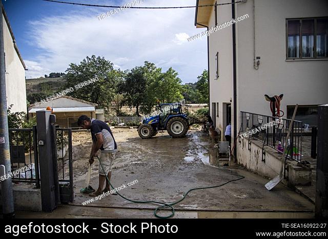 The damage caused by the rain bomb and the flooding of the Misia river, in Pianello di Ostra, province of Ancona, central Italy, September 16, 2022