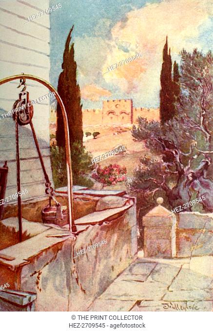'The Golden or Beautiful Gate from the Garden of Gethsemane', 1902. Creator: John Fulleylove
