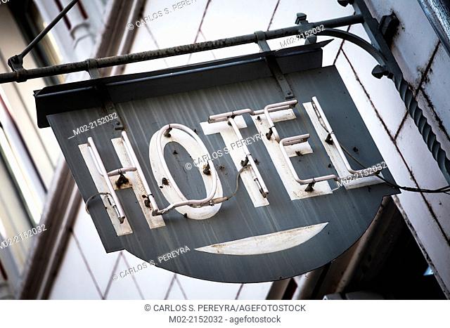 hotel sign in Lyon, France