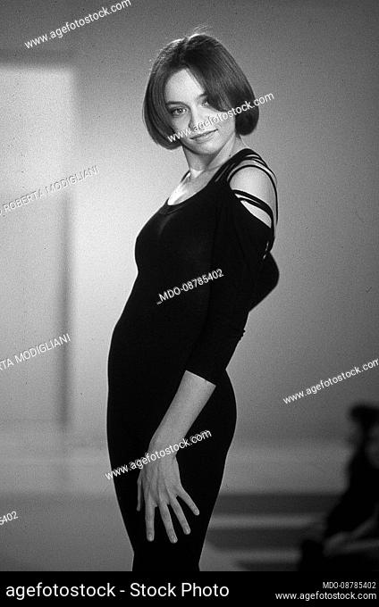 The Italian showgirl Roberta Modigliani..The television program, Non è la Rai celebrates 30 years since its first broadcast