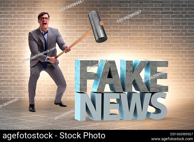 Fake news concept in the information manipulation concept