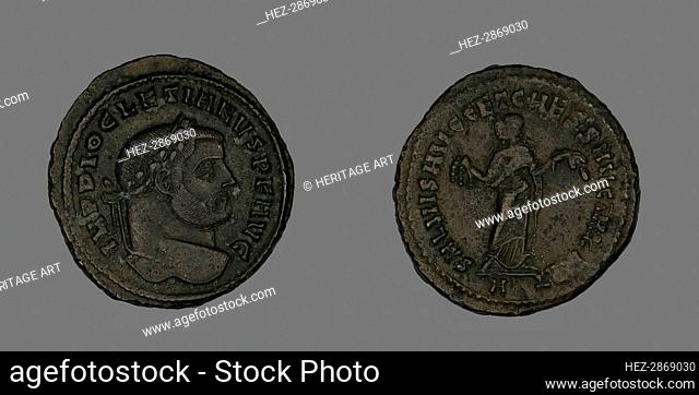 Follis (Coin) Portraying Emperor Diocletian, 298-299. Creator: Unknown