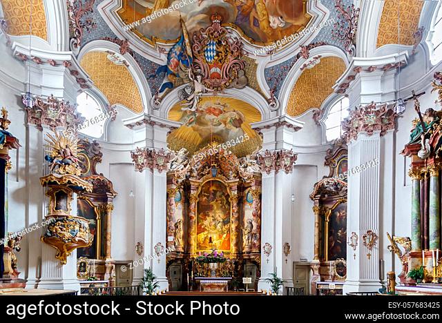 Klosterkirche St. Anna im Lehel is a Catholic abbey church in Munich, Germany. It was the first Rococo church of Old Bavaria, Germany. Interior