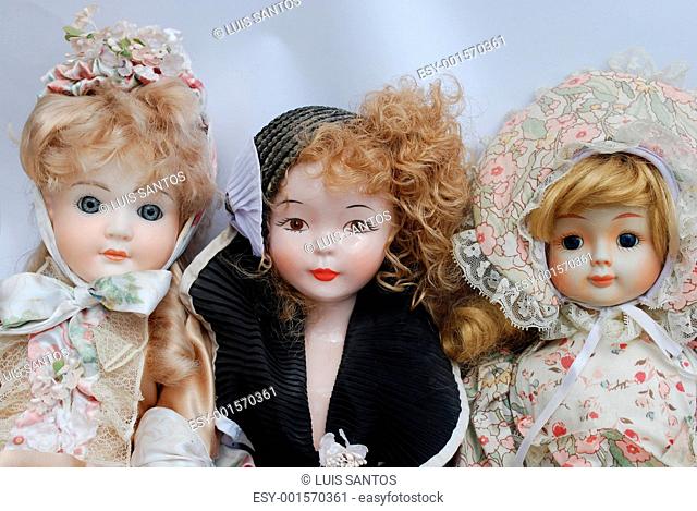 Retro porcelain dolls