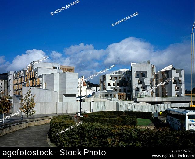 The Scottish Parliament, Edinburgh, Scotland. Overall view