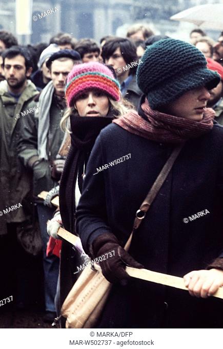 manifestazione studentesca, anni 70