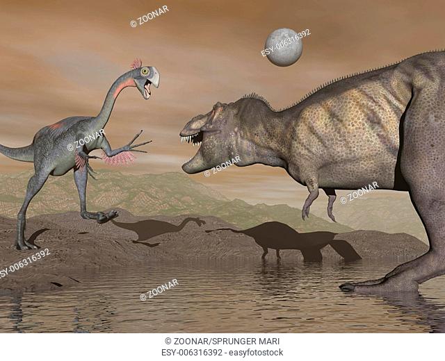 Gigantoraptor and tyrannosaurus