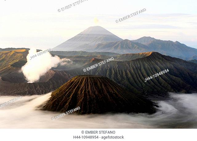 Asia, Indonesia, Java, Bromo, Batok, Kursi, Semeru, national park, volcano, volcanism, volcanical, crater