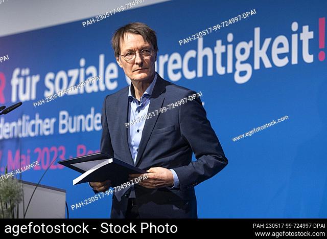 17 May 2023, Berlin: Karl Lauterbach (SPD), Federal Minister of Health, speaks at the 19th Ordinary Federal Association Day of Sozialverband VdK