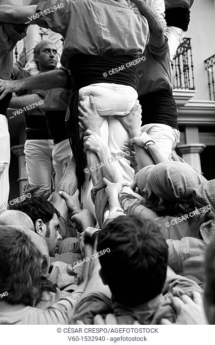 -Human Towers- Castellers Festival, Cambrils, Catalonia (Spain)