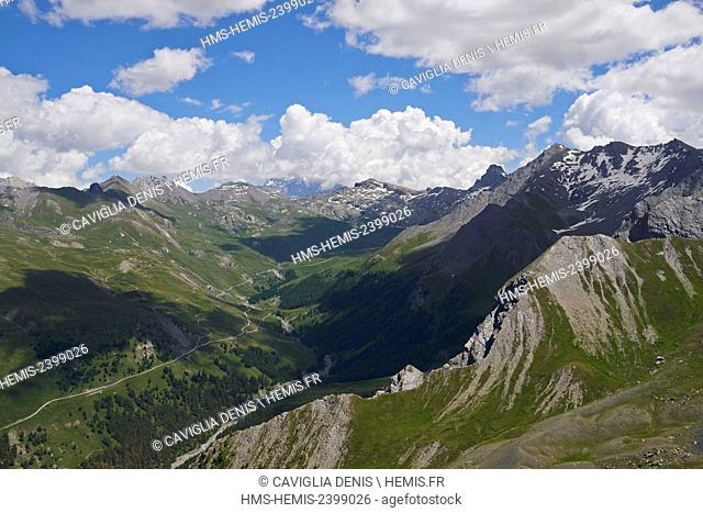 France, Hautes Alpes, Saint Veran, labeled Les Plus Beaux Villages de France (the most beautiful Villages of France), view of the mountain