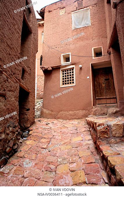 Traditional village houses, Abyaneh, province Isfahan, Iran
