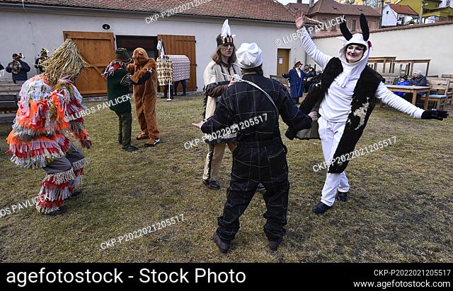 Traditional Slavic carnival took place in Trebic, Czech Republic, on February 12, 2022. Trebic is home to two UNESCO sites. (CTK Photo/Lubos Pavlicek)