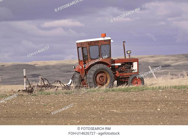 missouri, tractor, field, abandoned, implement, old