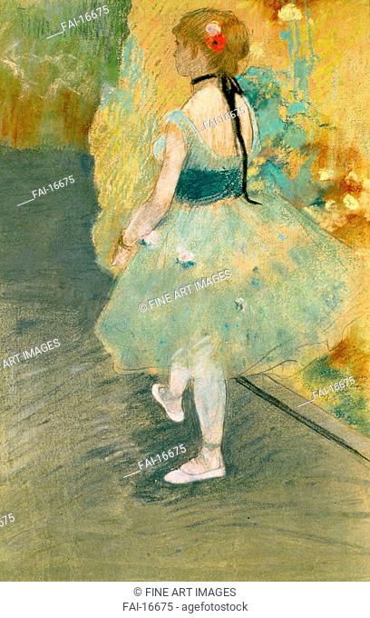 Dancer in Green. Degas, Edgar (1834-1917). Pastel on paper. Impressionism. ca 1878. New Orleans Museum of Art. Painting