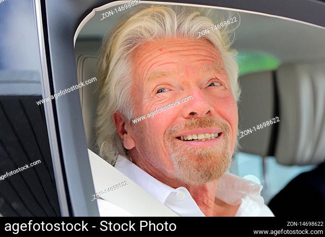 Sofia, Bulgaria - 19 May 2017: British businessman Richard Branson is seen after arriving at Sofia Airport