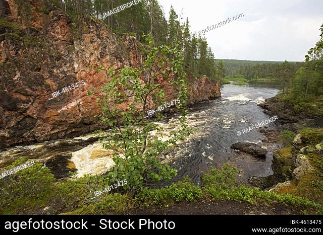 Kiutaköngäs Rapids in Oulanka National Park, Kuusamo, North Ostrobothnia, Finland, Europe