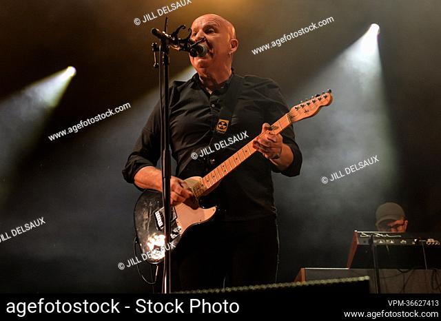 Singer Frank Vander linden of De Mens, performs on the first day of the Genk on Stage free music festival in Genk, Saturday 25 June 2022