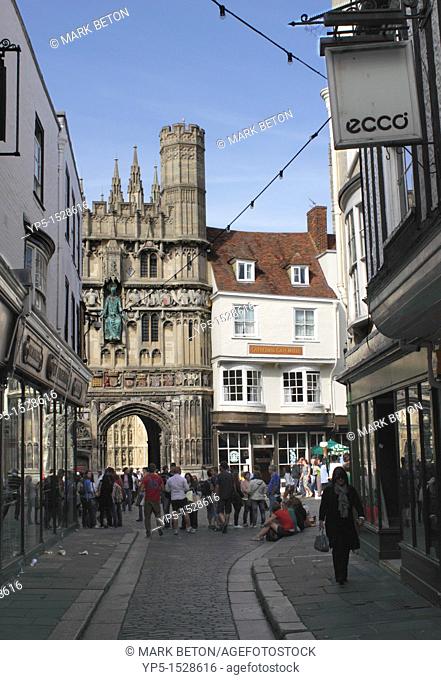 Christ Church Gate to Canterbury Cathedral view from Mercery Lane