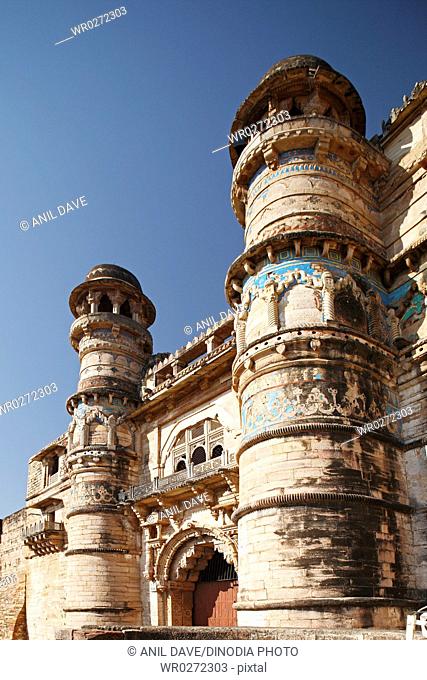 Architecture heritage Gwalior fort , Madhya Pradesh , India