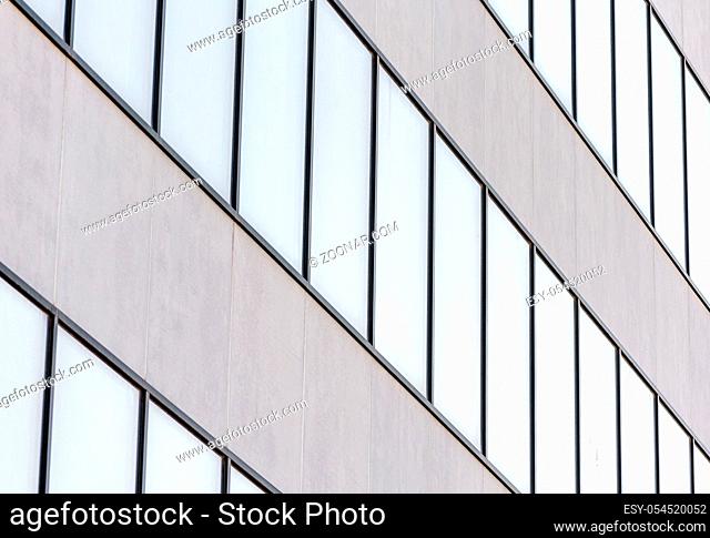 many empty windows of a concrete building