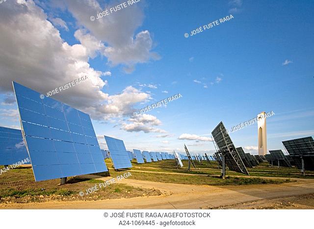 Solar thermal energy power plant in Sanlúcar la Mayor, near Seville, Andalusia, Spain
