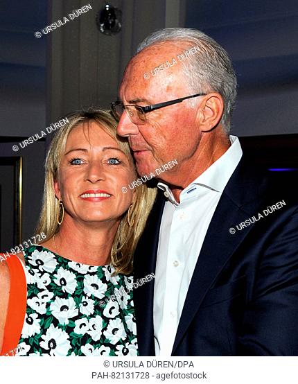 Soccer legend Franz Beckenbauer and his wife Heidrun enjoying the gala that is being held as part of the 29th Kaiser Cup golf tournament