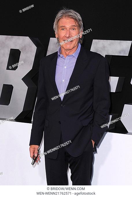The Los Angeles premiere of 'The Expendables 3' at TCL Chinese Theatre Featuring: Harrison Ford Where: Los Angeles, California
