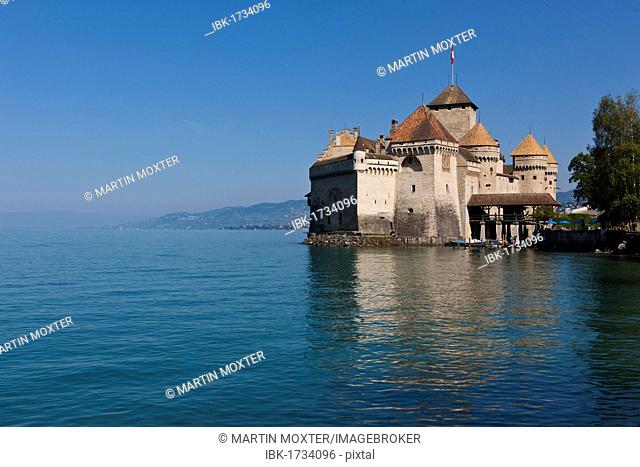 Château de Chillon, Chillon Castle, Montreux, Canton Vaud, Lake Geneva, Switzerland, Europe