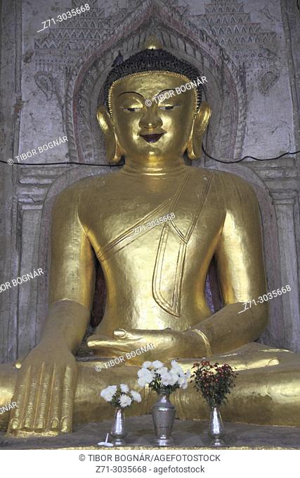 Myanmar, Burma, Bagan, Shwegugyi Temple, interior, Buddha statue,