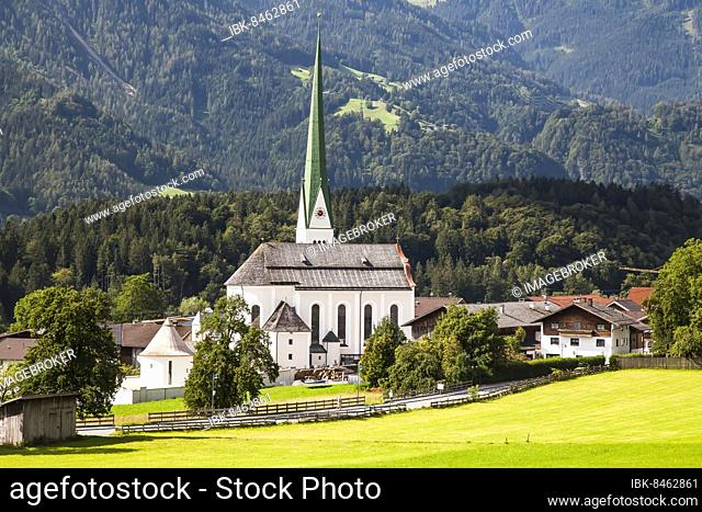 Parish church of, Wiesing in the Inntal valley, Tyrol, Austria, Europe