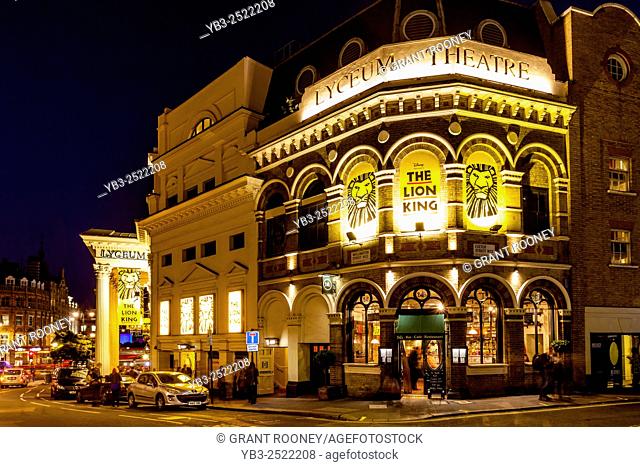 The Lyceum Theatre, Wellington Street, London, UK