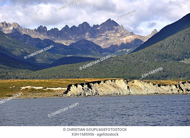 coast around Puerto Williams, Navarino Island, Tierra del Fuego, Antarctic, Chile, South America