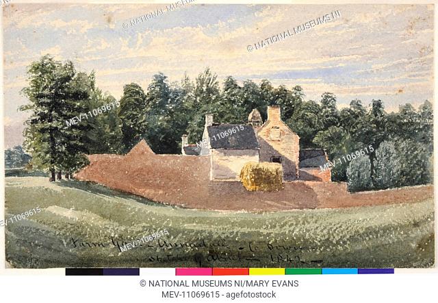Farm Yard - Annadale Co. Down (c1842). Moore, James 1819 - 1883