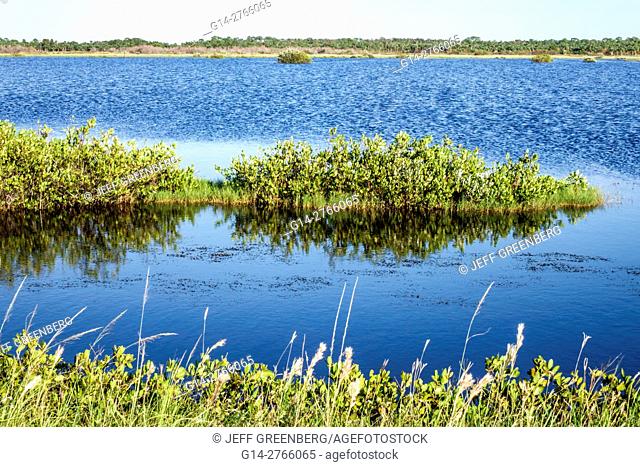 Florida, Merritt Island, Merritt Island National Wildlife Refuge, Black Point Wildlife Drive, water, scenery