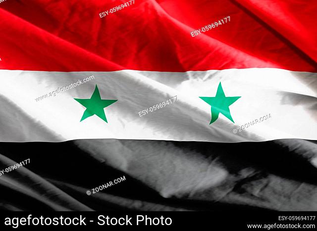 Closeup of Flag of syria