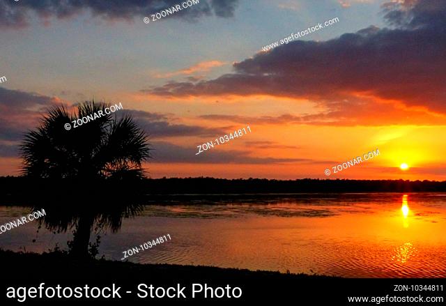 Sunset at Ding Darling Wildlife Refuge on Sanibel island, Florida